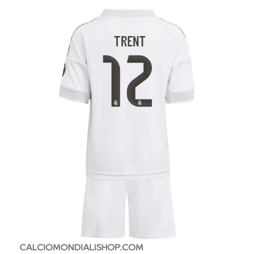 Maglie da calcio Real Madrid Alexander-Arnold #12 Prima Maglia Bambino 2025-26 Manica Corta (+ Pantaloni corti)